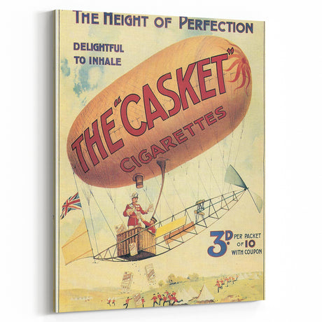 Retro Casket Cigarettes Ad Wall Art - Vintage Prints for Decor