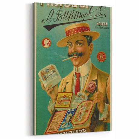 Retro Viktorson Ad Wall Art - Vintage Russian Prints for Decor