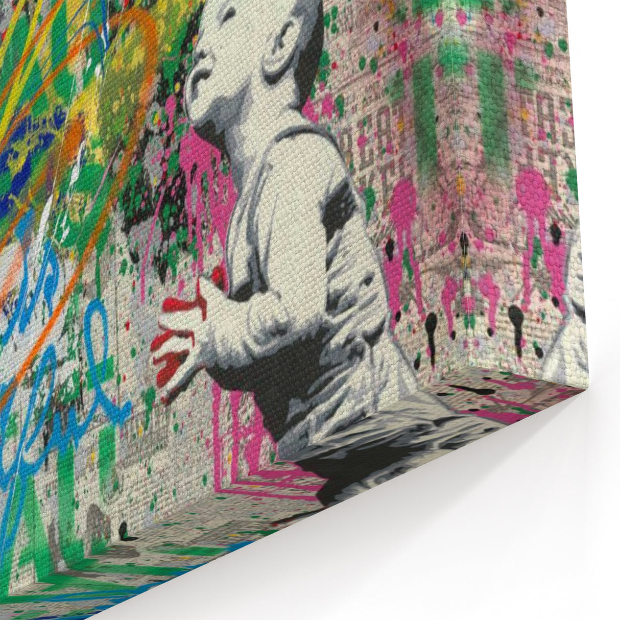 Modern Pop Art Wall Art – Colorful Father and Son Canvas