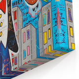 Vibrant Pop Art Wall Art – Colorful Monopoly Canvas