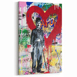 Vibrant Pop Art Wall Art – Colorful Charlie Chaplin Canvas