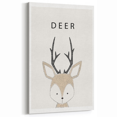 Deer Nursery Wall Art - Baby Room Decor for Kids