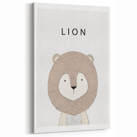 Lion Acrylic Nursery Art - Baby Room Wall Decor for Kids