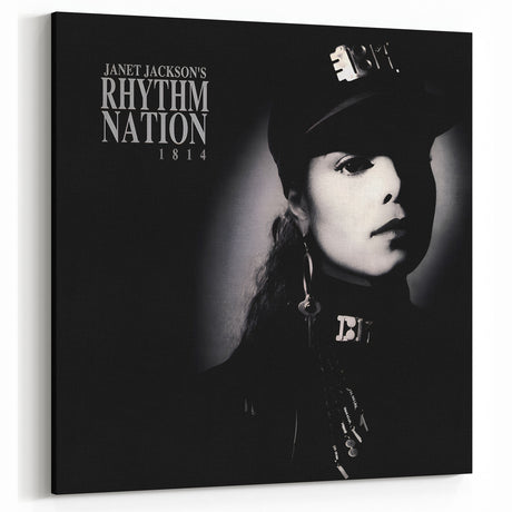 Retro Janet Jackson Rhythm Nation Poster - Vintage Prints for Art