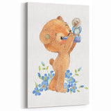 Curious Bear Nursery Wall Art - Framed Kids Room Decor