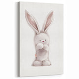 Fluffy Bunny Nursery Canvas Prints - Kids Room Art Decor