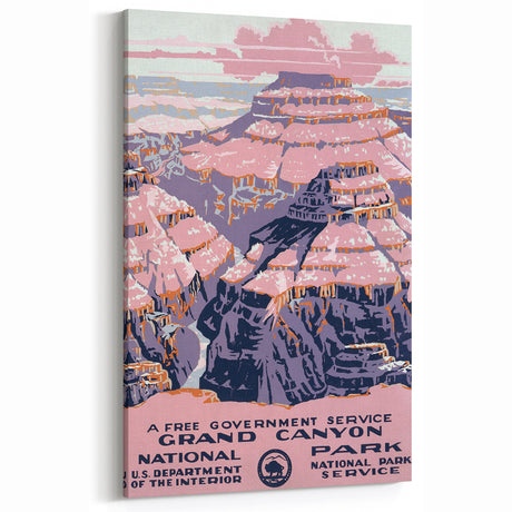 Grand Canyon Vintage Travel Poster - Classic Retro Wall Art