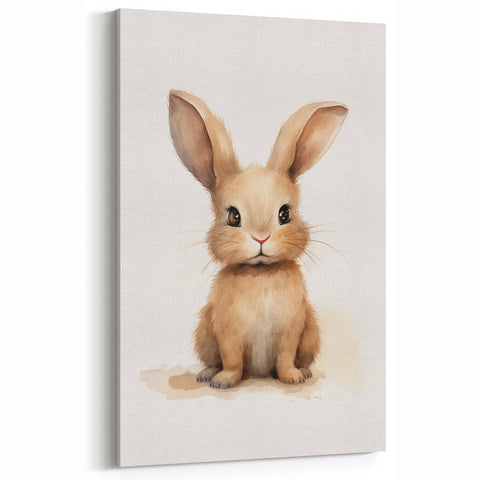 Adorable Fluffy Bunny Nursery Wall Art - Baby Room Decor