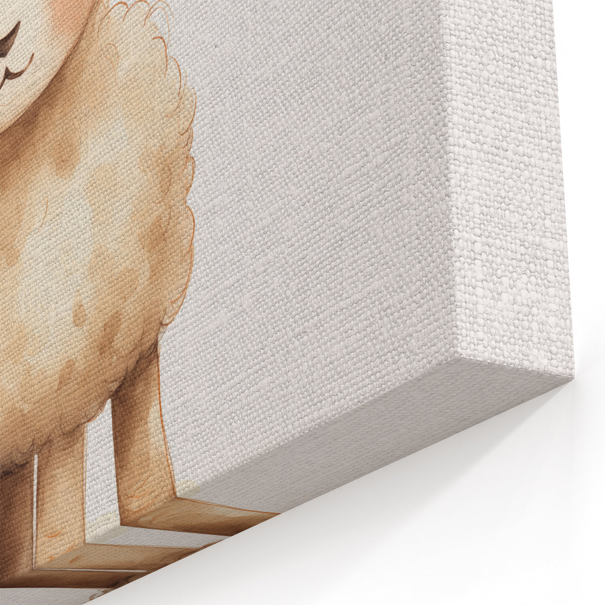 Sweet Fluffy Lamb Nursery Wall Art - Baby Room Decor Print