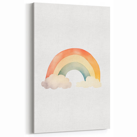 Watercolor Rainbow Nursery Wall Art – Baby Room Decor Prints