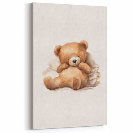 Relaxed Teddy Bear Nursery Wall Art – Baby Room Decor & Prints