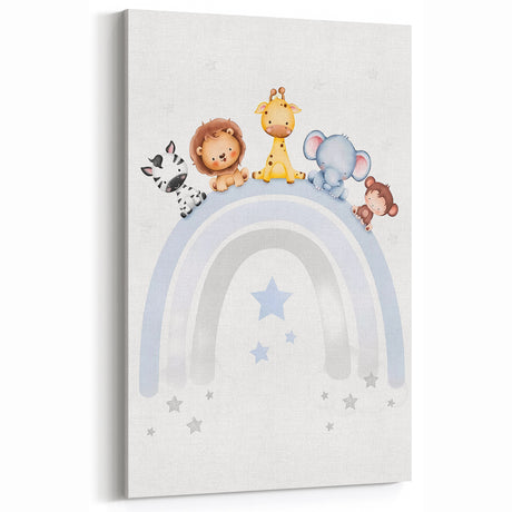 Safari Animal Nursery Wall Art - Baby Room Decor Print