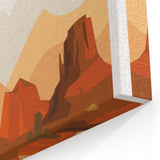 Arizona Retro Travel Poster | Grand Canyon Desert Road Print