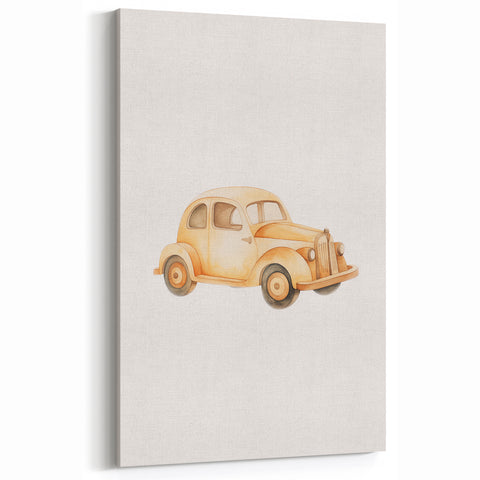 Classic Wooden Car Nursery Wall Art – Baby Room Decor Prints