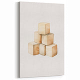 Wooden Toy Blocks Nursery Wall Art – Baby Room Decor Prints