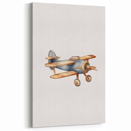 Vintage Airplane Nursery Wall Art – Baby Room Decor & Kids Prints