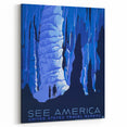 See America Vintage Travel Poster - Retro Ice Cave Art