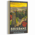 Brisbane Retro Travel Poster | Vintage River City Art Print