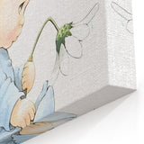 Baby with Flowers Nursery Wall Art – Kids Room & Baby Room Decor