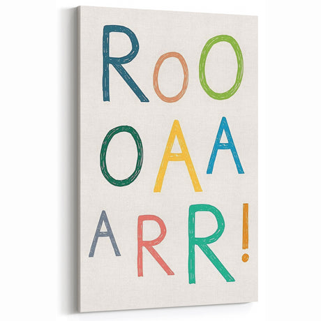 ROAR! Dinosaur Nursery Wall Art – Kids Room & Baby Room Decor