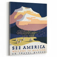 See America Vintage Travel Poster - Welcome to Montana Art