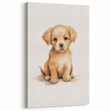Cute Puppy Nursery Wall Art – Baby Room Decor & Kids Prints