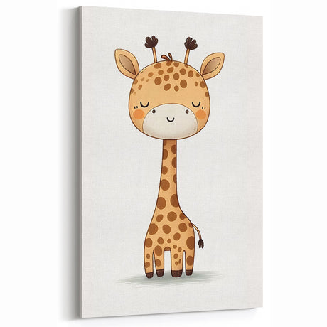 Cute Giraffe Nursery Wall Art – Baby Room & Kids Decor Print