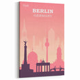 Berlin Retro Travel Poster | Iconic Landmarks & Skyline Art