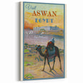 Retro Aswan Egypt Travel Poster – Vintage Desert & River Art