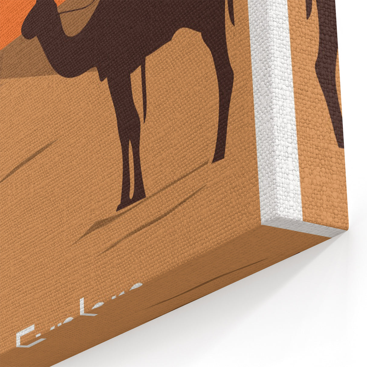 Retro Egypt Travel Poster – Vintage Pyramids and Camel Art