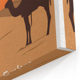 Retro Egypt Travel Poster – Vintage Pyramids and Camel Art