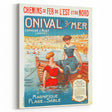 Retro Onival-sur-Mer Travel Poster – Vintage French Beach Art