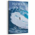Retro Hawaii Surfer Poster – Vintage Surfing Paradise Art