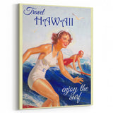 Retro Hawaii Surfing Poster – Vintage Beach Art