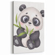 Cute Panda Nursery Wall Art – Baby Room & Kids Bamboo Decor Print
