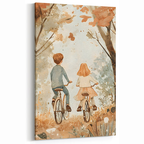 Bicycle Adventure Nursery Wall Art – Kids Room & Baby Decor