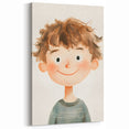 Smiling Boy Nursery Wall Art – Kids Room & Baby Room Decor