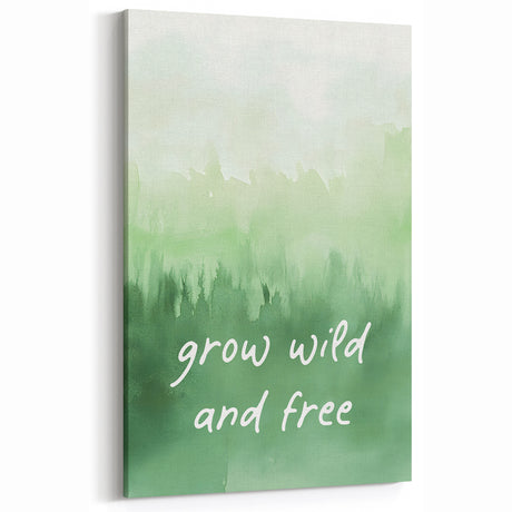 Grow Wild and Free Nursery Wall Art – Kids Room & Baby Decor