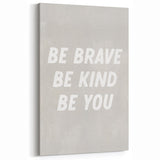 Framed Nursery Art – Be Brave Be Kind Kids Room Wall Print