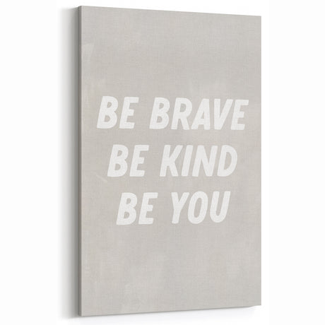 Framed Nursery Art – Be Brave Be Kind Kids Room Wall Print