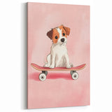 Framed Baby Art Prints – Puppy on Skateboard Nursery Wall Art