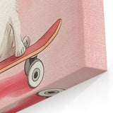 Framed Baby Art Prints – Puppy on Skateboard Nursery Wall Art