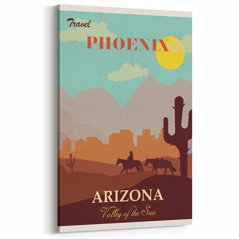 Vintage Phoenix Travel Poster - Arizona Retro Art Print
