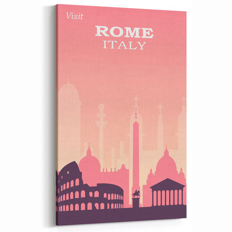 Vintage Rome Travel Poster - Explore Italy Retro Art Print