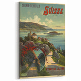 Vintage Switzerland Travel Poster - Jura Region Scenic Art Print