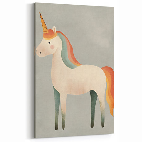 Whimsical Unicorn Nursery Wall Art - Baby & Kids Room Decor