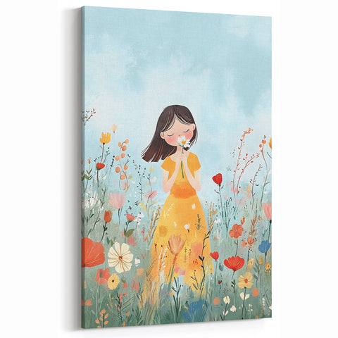 Floral Girl Nursery Wall Art - Baby Room & Kids Room Decor