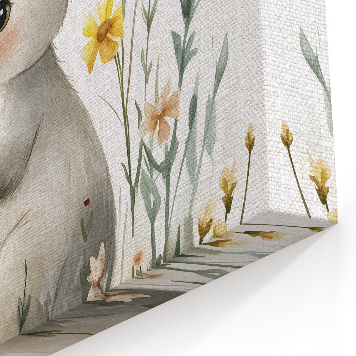 Bunny in Meadow Nursery Wall Art - Baby Room & Kids Decor