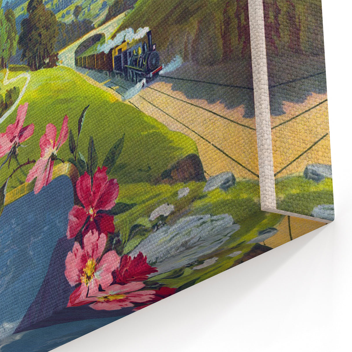 Retro Switzerland Travel Poster – Vintage Lake Geneva Scenic Art