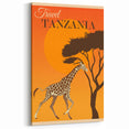 Retro Tanzania Travel Poster - Vintage Safari Wall Art